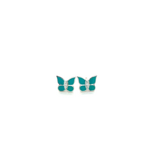 Load image into Gallery viewer, Beautiful Blue Enamel Butterfly Set
