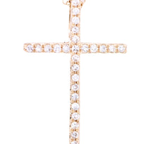 Load image into Gallery viewer, Dainty Yellow Gold Diamond Cross Necklace
