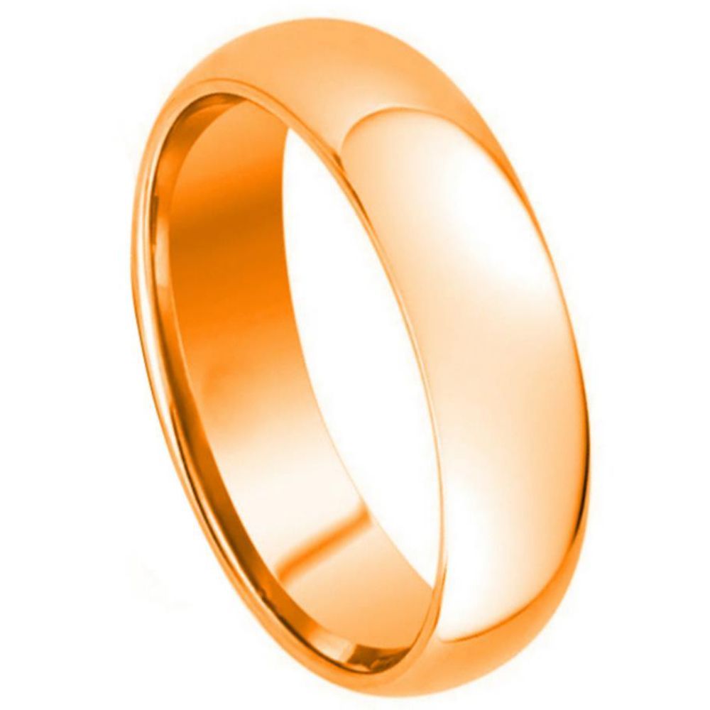 Tungsten Carbide Rose Gold IP Plating