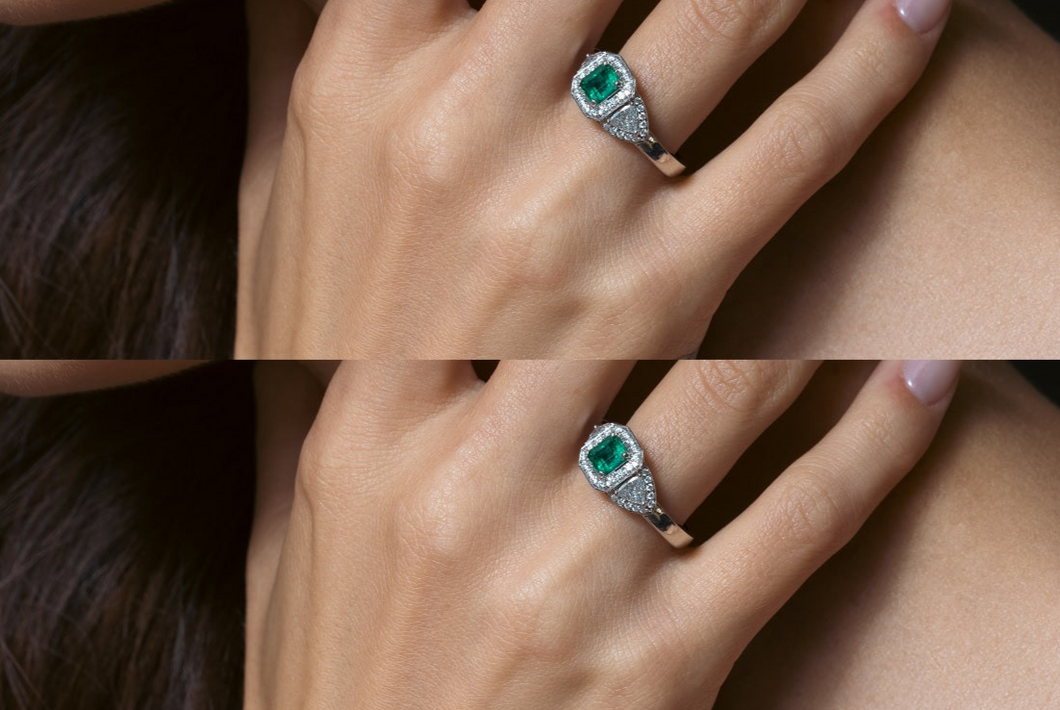 Colombian Emerald & Diamond Ring