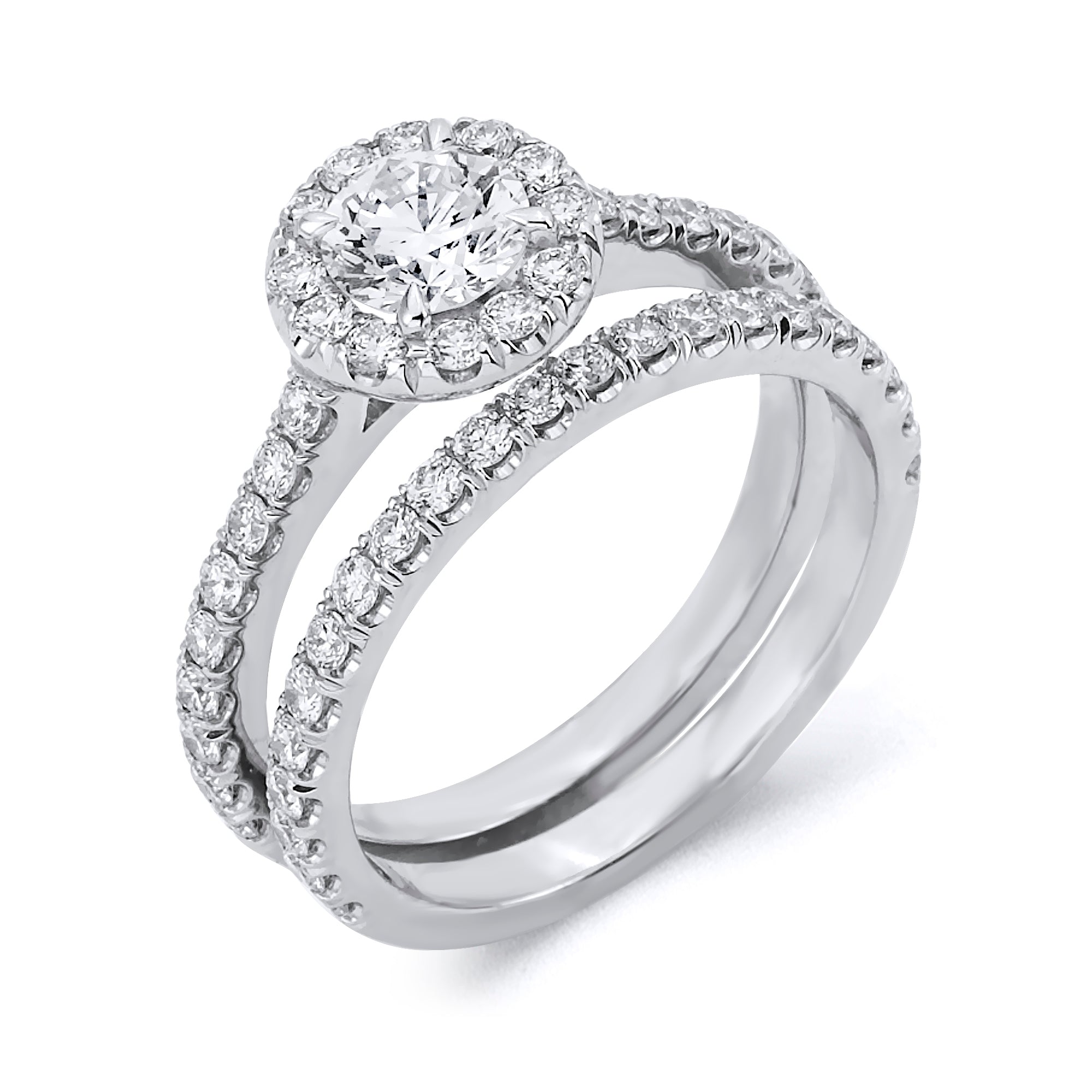 Platinum Engagement Ring & Wedding Band – Dominique's Jewelry