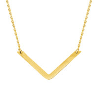 Yellow Gold V Necklace