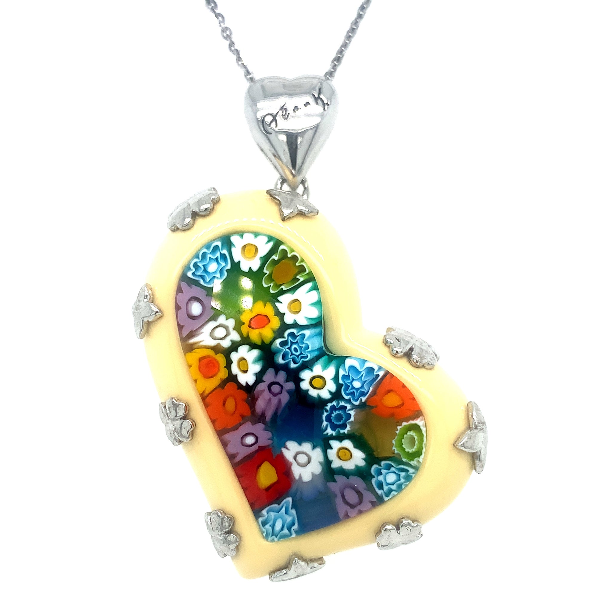 Lovely genuine MURANO glass heart 2024 pendant